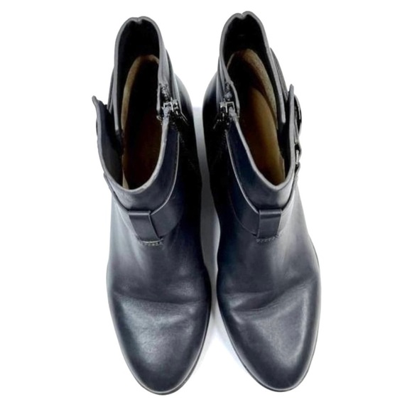 MICHAEL Michael Kors Harland Ankle Black leather Booties women’s size 6 - Picture 7 of 8